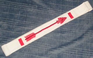 Bsa Boy Scouts Of America Order Of The Arrow Sash W/snap Red Embroidered