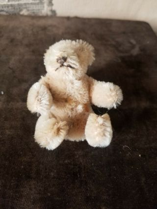 Steiff Bear Bendable Wire Miniature Dollhouse Mohair Teddy Poseable Antique Old