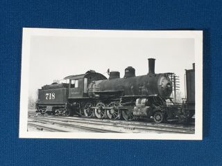 Atchison Topeka & Santa Fe Railway Engine Locomotive No.  718 Antique Photo
