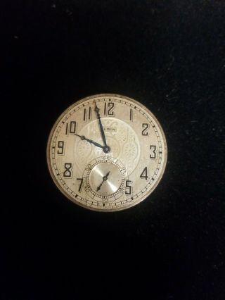 Vintage Elgin Pocket Watch Movement 17 Jewels