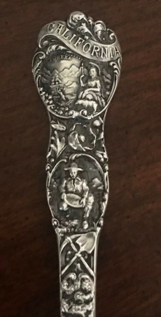 Vintage Sterling Silver,  Mechanics California Souvenir Spoon 5 7/8 "