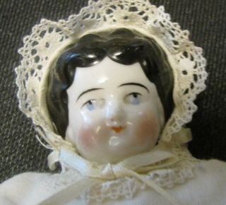 Authentic Antique 11 " China Head Doll W/ & Clothing (s)