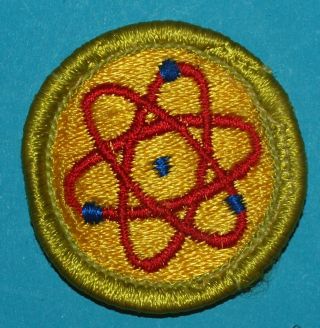 Atomic Energy Type H Merit Badge Plastic Back - Boy Scouts - 8860