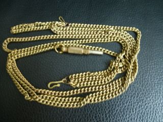 Antique Pocket Watch Albert Chain 18 Inch And Key
