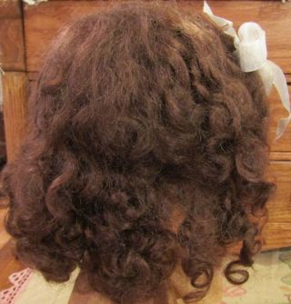 G168 Vintage 11 " Mohair Doll Wig For Antique Or Vintage Doll