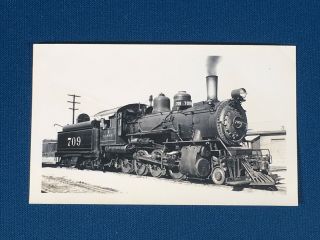 Atchison Topeka & Santa Fe Railway Engine Locomotive No.  709 Antique Photo