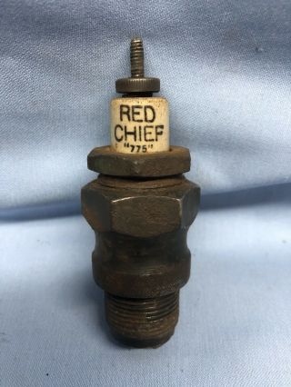 Vintage Red Chief Spark Plug Collectors Antique