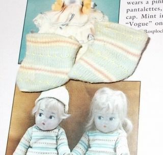 Vintage 8 " Vogue Toddles Doll Socks 1940s
