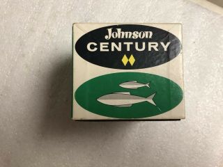 Vintage Johnson THE CENTURY Model 100A Spin Cast Fishing Reel,  Box 3