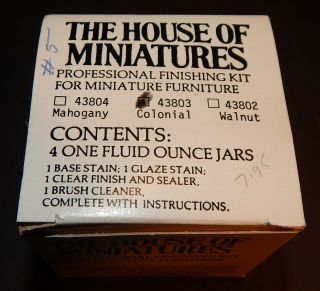Vintage Nos House Of Miniature Professional Finishing Kit " Colonial " 5