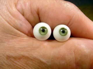 A Pair Vintage Doll Glass Eyes Size 12 Mm For Bisque Doll Doctor Age 1910 A 3834
