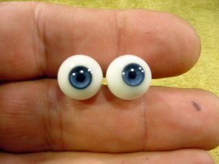 A Pair Vintage Doll Glass Eyes Size 12 Mm For Bisque Doll Doctor Age 1910 A 3835