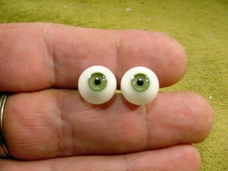 A Pair Vintage Doll Glass Eyes Size 12 Mm For Bisque Doll Doctor Age 1910 A 3854