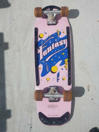 Vintage Variflex Fantasy Skateboard Pink Old School Retro Deck 1980s 80s