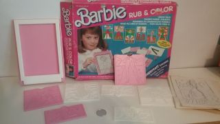 1989 Barbie Rub & Color Craft House No.  50510 Mattel Drawing Art Crafts