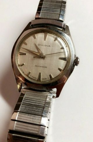 Vintage Bulova M5 11 Alac Mens Self Winding Watch - Swiss Made Automatic - Runs
