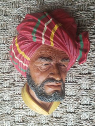 Vintage Bossons Chalkware Head Made In England