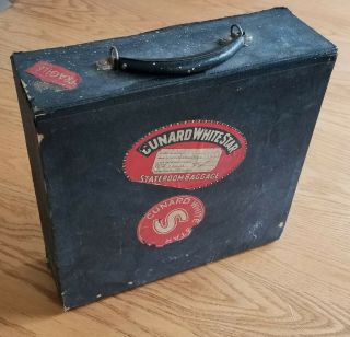 Antique Record Carrying Case from Selfridge & Co.  w/78 rpm Records 2