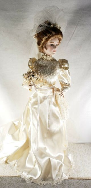 Vintage Franklin Heirloom The Gibson Girl Bride Doll 22 " Porcelain Doll