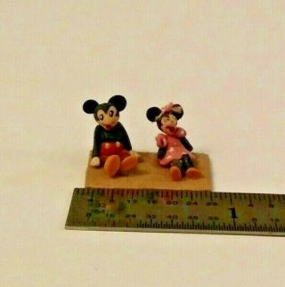 Vintage Dollhouse Miniature Artisan Mickey and Minnie Mouse OOAK 2