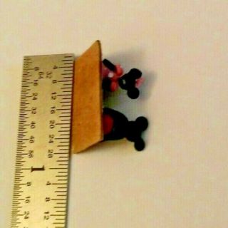 Vintage Dollhouse Miniature Artisan Mickey and Minnie Mouse OOAK 4