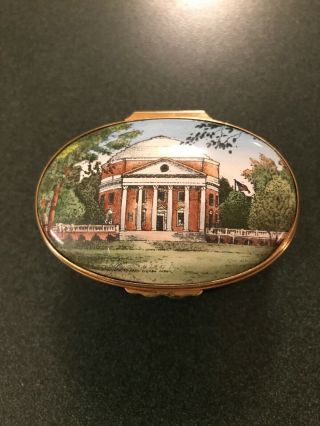 Halcyon Days - University Of Virginia,  The Rotunda - Lawn Society Enamel Box