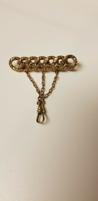 Antique Suffragette Women In Chains Watch Holder Brooch Pin 10g