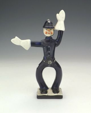 Antique Minton Stylised Hand Painted Policeman Figure - Art Deco