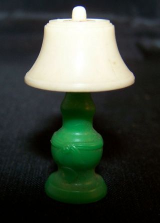 Vintage Renwal Doll House Small Table Lamp Green