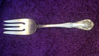 Chateau Rose By Alvin Sterling Silver Cold Meat Fork 7 3/8 " No Mono