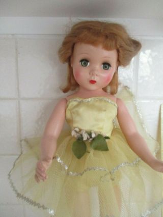 50s Madame Alexander Revlon Doll Era Teen Ballerina Yellow Dress Panties 16 " 18