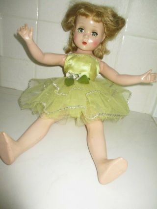50s Madame Alexander Revlon doll era teen ballerina yellow dress panties 16 