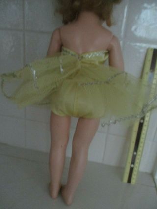 50s Madame Alexander Revlon doll era teen ballerina yellow dress panties 16 