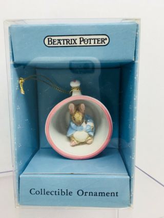 1990 Schmid Beatrix Potter Teacup Ornament