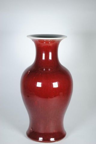 19th Century Antique Chinese Flambe Oxblood Sang De Boeuf Vase