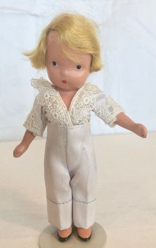 Charming Vintage Bisque Nancy Ann Storybook Doll 115 " Little Boy Bue "