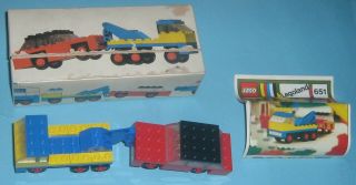 Vintage Lego 651 Tow Truck And Car,  Instructions Complete 1970 