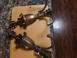 Vintage Bombay Co.  Brass Wall Sconce Candelabra Torch Candle Metal Coat Holder