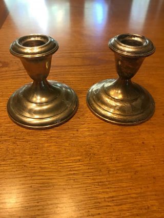 Vintage Empire Marked Weighted Sterling Silver Candle Holders