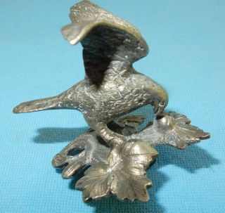 Antique Silver Miniature Bird Of Prey - Screw Nut - Drinks Bottle Sewing Top