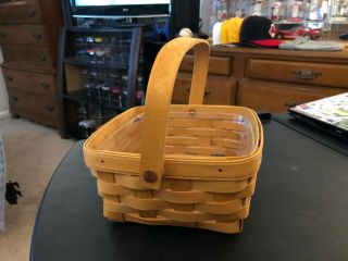 Longaberger Basket 7 " X 7 " With Protective Liner
