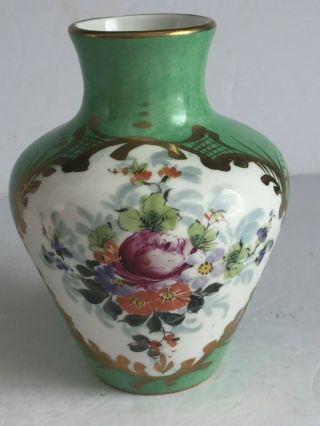 Vintage Hand Painted French Porcelain Vase Made For Birks Limoges Paris