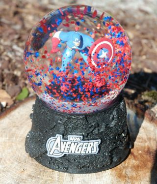 Avengers Musical Snow Globe Marvel Captain America Plays Ride Of The Valkyries