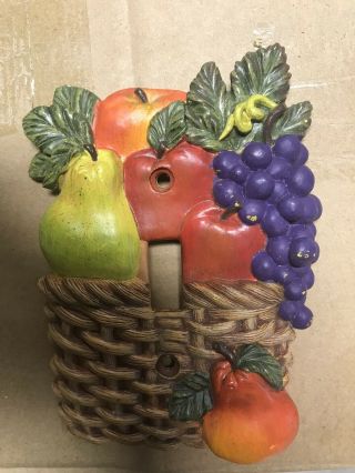 1 Vintage Resin Fruit Light Switch Wall Plate Covers 3 D