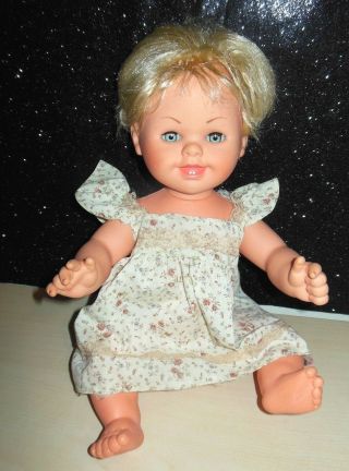 Vintage Italocremona Baby Doll 16 " Ic 1965 Italy Adorable With Teeth