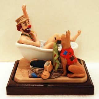 Ron Lee – Tacky The Clown – A Hard Day’s Bath - Porcelain Figurine
