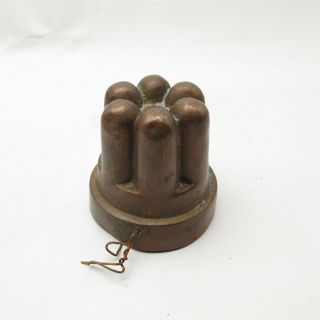 Vtg / Antique Mini Copper Jelly Mould Mold 2 1/8 " In Diameter No.  32