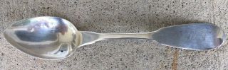 Antique Coin Silver Spoon 1830 - 1840 Hughes & Hall Monogrammed 5 3/4 "