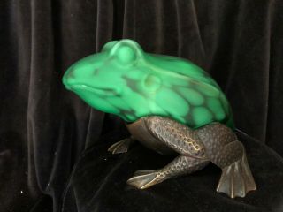Andrea By Sadek Art Glass Frog Lamp