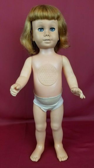 Vintage Mattel 1960 Chatty Cathy Doll Blonde Hair Blue Eyes 19 inches 2